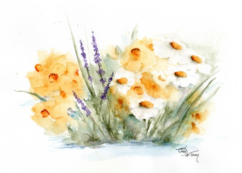 FL1015 - Daffodils, Daisies & Lavender FL1015 - Daffodils, Daisies & Lavender